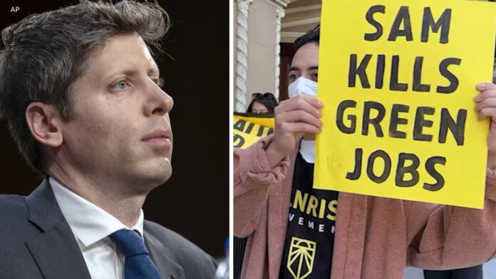 Protesters rally outside of OpenAI CEO Sam Altman's San Francisco home for praising President Donald Trump, 'Big Beautiful Bill'