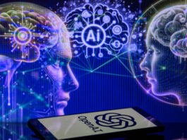 The OpenAI logo is being displayed on a smartphone with an AI brain visible in the background, in this photo illustration taken in Brussels, Belgium, on January 2, 2024. (Photo illustration by Jonathan Raa/NurPhoto via Getty Images)