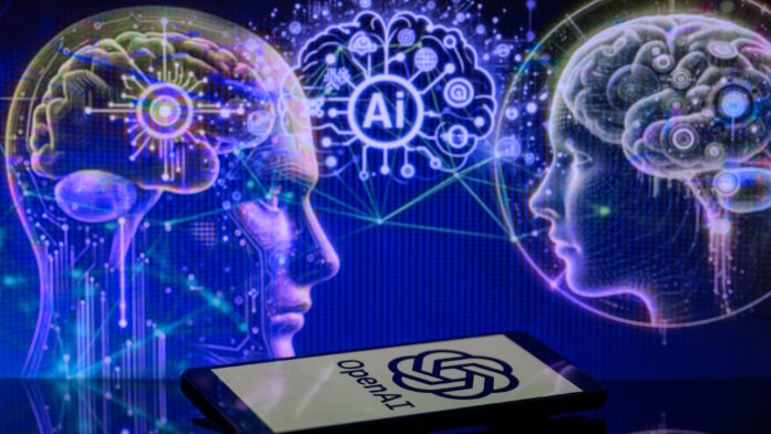 3R2ecLjwZNwFEP7tKKPhpC.jpg The OpenAI logo is being displayed on a smartphone with an AI brain visible in the background, in this photo illustration taken in Brussels, Belgium, on January 2, 2024. (Photo illustration by Jonathan Raa/NurPhoto via Getty Images)