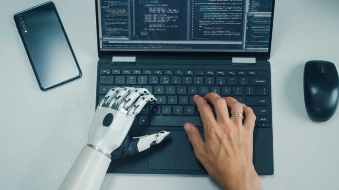 4020931-0-93380400-1752237881-AI-vibe-coding-one-hand-is-robot-one-hand-is-human.jpg AI vibe coding one hand is robot one hand is human