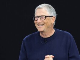 Microsoft co-founder and former CEO Bill Gates speaks during a 50th Anniversary celebration event at Microsoft headquarters, Friday, April 4, 2025, in Redmond, Wash. (AP Photo/Jason Redmond)