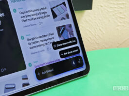Gemini overlay on an Android tablet hero image