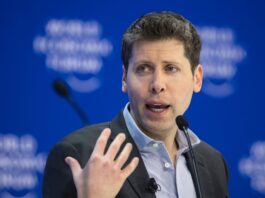 OpenAI CEO Sam Altman gestures during a session of the World Economic Forum (WEF) meeting in Davos on January 18, 2024. (Photo by FABRICE COFFRINI/AFP via Getty Images)