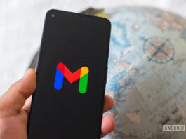 Gmail on smartphone stock photo 7