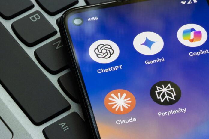 Managers-using-ChatGPT-for-performance-reviews.jpg Generative AI apps on a phone screen