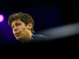 Sam Altman at a tech conference in Italy