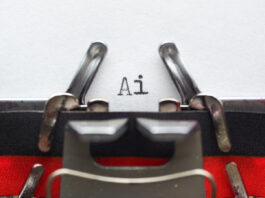 Ai written on a typewriter