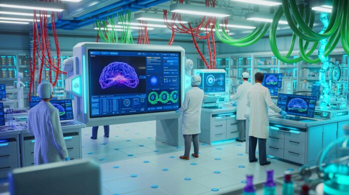 Illustration of OpenAI's efforts in regulating AI for biological safety. Image generated by AI.