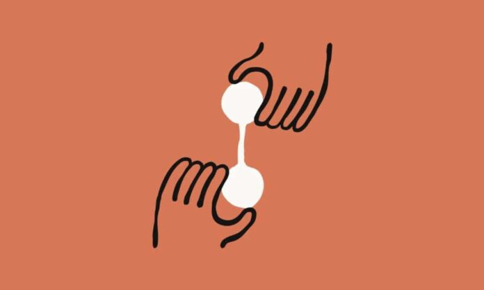 anthropic-canva-1000x600.jpg Abstract hands holding white spheres on orange background.
