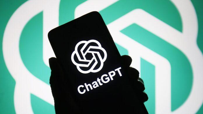 bvSoM2tJbRTwr8ySiPcRLT.jpg ChatGPT logo of a chatbot launched by OpenAI is seen on a smartphone in a hand.