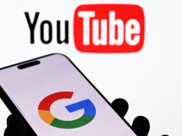 ANKARA, TURKIYE - JULY 2: In this photo illustration, the logo of 'Google' is seen on a mobile phone screen in front of the logo of 'Youtube' displayed on a computer in Ankara, Turkiye on JUly 2, 2025. (Photo by Ismail Aslandag/Anadolu via Getty Images)