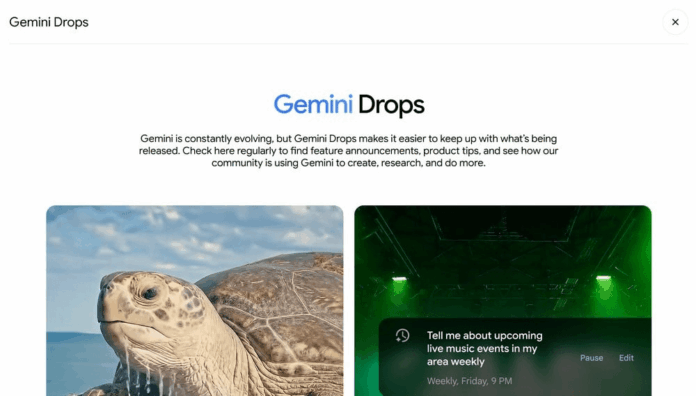 Google Launches Gemini Drops To Showcase Monthly AI Updates And Tips
