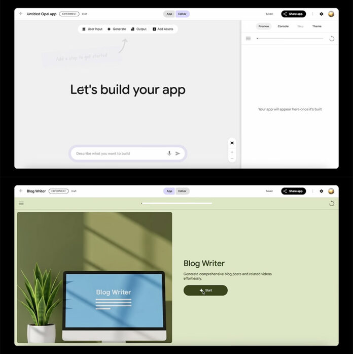 Google Opal AI Coding Assistant