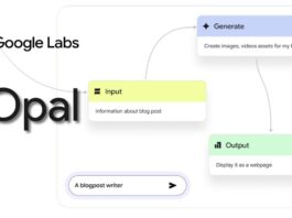 Google Opal AI tool interface for creating automated workflows