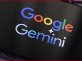 Google Gemini logo on a phone screen.