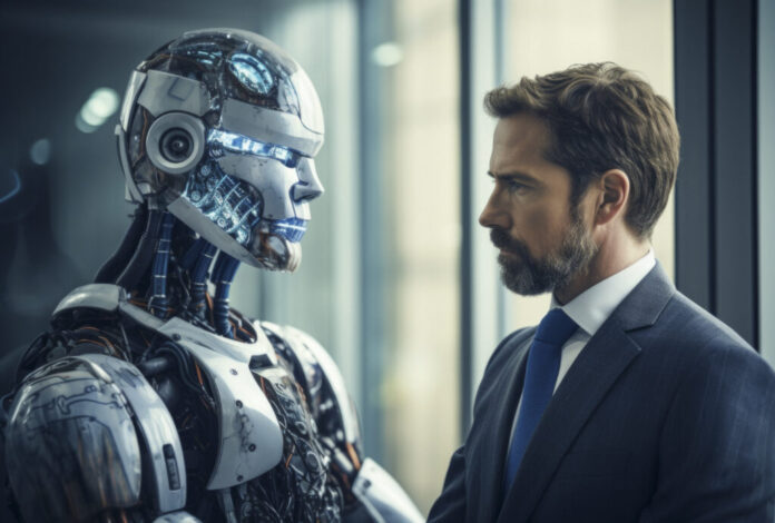 view-robot-human-businessperson-1024x691.jpg LegalOn raised 50 million dollars to expand its AI tools and improve legal contract workflows.