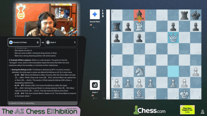 Grok 4 Dominates 1st Day Of AI Chess Tournament, Advances With Gemini 2.5 Pro, o4-mini, o3