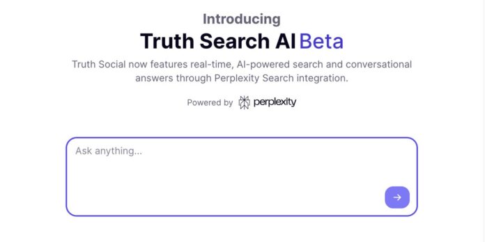 Trump's Truth Social Tests AI Search Tool Powered by Perplexity