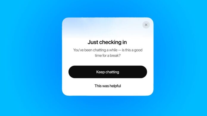 82642850-715b-11f0-9cf2-dbb2fe720ca3.jpeg ChatGPT will now remind you to take breaks, following mental health concerns