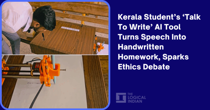 Kerala Student’s ‘Talk To Write’ AI Tool Turns Speech Into Handwritten Homework, Sparks Ethics Debate
