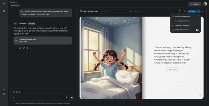 Gemini can now turn sketches and photos into Storybooks