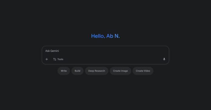 Gemini rolling out homepage redesign with Tools menu
