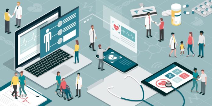 GettyImages-927809262.jpg Healthcare and innovative technology: apps for medical exams and online consultation concept