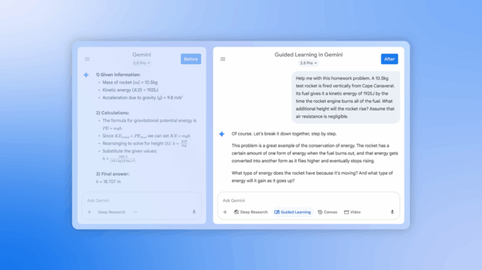 Guided Learning in Gemini: From answers to understanding