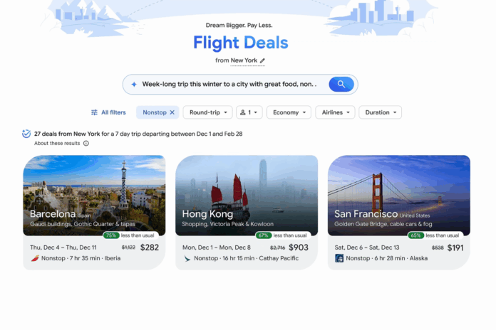 Google’s New AI Tool Will Hunt Down Cheap Flights for You