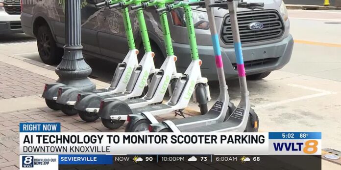 Rental scooter companies in downtown Knoxville want to use AI to correct parking - WVLT