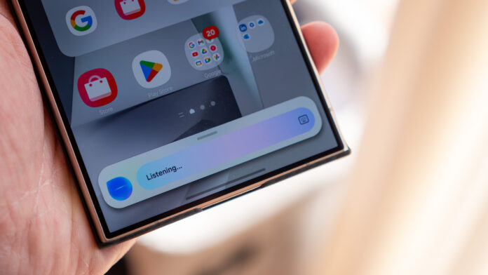 kMkpLV8Qv3fqZMJew6qLUP.jpg Waking Bixby up with a "Hi, Bixby" voice prompt on a Samsung Galaxy S24 Ultra