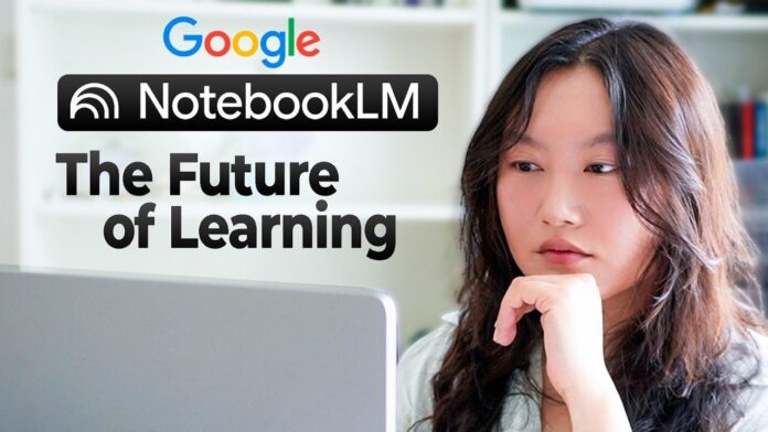 NotebookLM interface showcasing AI-driven learning tools