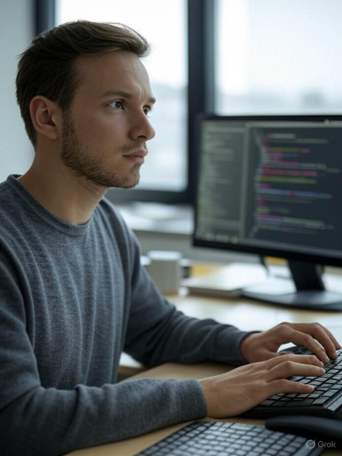 xai-tmp-imgen-b4a4e91b-043f-431d-ae70-e0aff916bbbe.jpeg AI Tools Boost Code Output But Impose Productivity Tax, Survey Shows