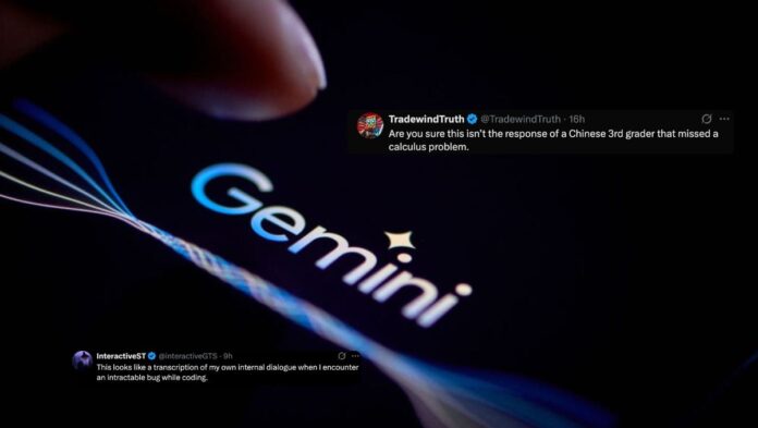 Google Gemini AI Spirals After Task Failure, Says 