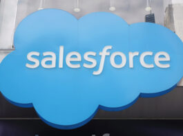 August 19, 2025, New York, United States: The Salesforce office building is seen in Manhattan, New York City. (Credit Image: © Jimin Kim/SOPA Images via ZUMA Press Wire) (Newscom TagID: zumaglobalsixteen493258.jpg) [Photo via Newscom]