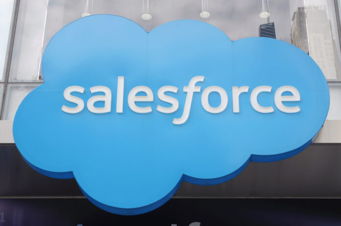 August 19, 2025, New York, United States: The Salesforce office building is seen in Manhattan, New York City. (Credit Image: © Jimin Kim/SOPA Images via ZUMA Press Wire) (Newscom TagID: zumaglobalsixteen493258.jpg) [Photo via Newscom]