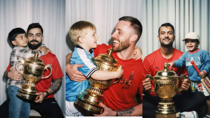 Virat Kohli To Phil Salt: RCB Join Gemini AI Trend; Players Pictured With Their Younger Selves And IPL Trophy - IN PICS | News