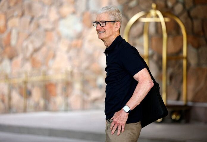 2224174942_sun-valley-idaho-apple-ceo-tim-cook-arrives-at-the-sun-valley-lodge-for-the-allen-company.jpeg Apple closes near session highs after report it’s planning an AI web search tool like ChatGPT