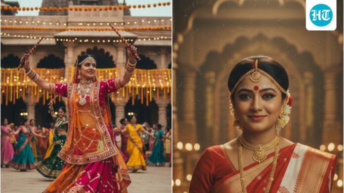 Gemini_AI_edit_Durga_Puja_Dandiya_Navratri_1758503613634_1758503641604.jpg Gemini AI photo edit: 8 prompts to get the best Dandiya, Garba or Durga Puja look
