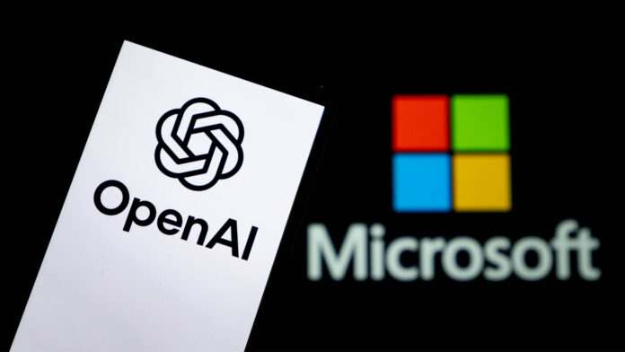 N68UFyajALqdeep4xrZcgC.jpg OpenAI and Microsoft logos side by side.