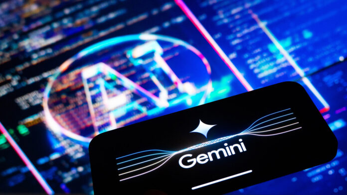 Gemini logo on smartphone