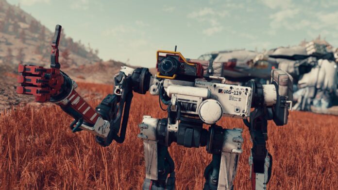 ViBBcAW9hYgink5cWa8cgW.jpg Starfield's companion robot giving a thumbs-up