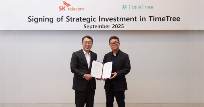 ZFWJW5NJO5IMJH4HJNVRI3A7SU.JPG SK Telecom partners with TimeTree to expand AI services in Japan - 조선일보