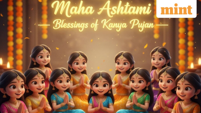Here are 7 Gemini prompts to create AI-art/stickers and wishes for Maha Ashtami and Kanya pujan 2025.