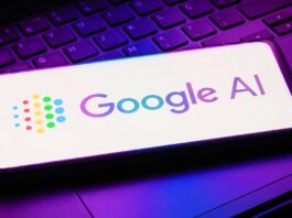 Google AI logo on phone