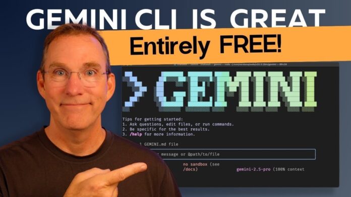 Gemini CLI command-line interface showcasing advanced features