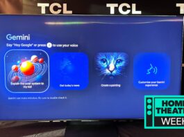 TCL QM9K TV showing Google Gemini interface