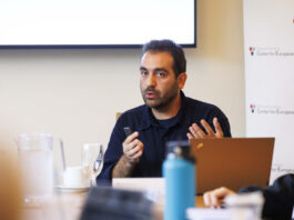 Sotiris Sideris speaking during the event.