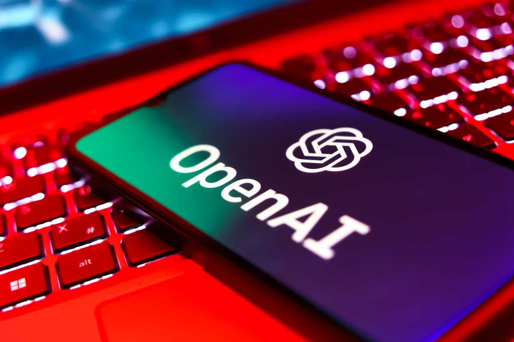 4082222-0-29664300-1761874125-shutterstock_2525341257.jpg Prague, Czechia - 7 23 2024: Smartphone on surface showing OpenAI logo. OpenAI is a non-profit organization for artificial intelligence research.
