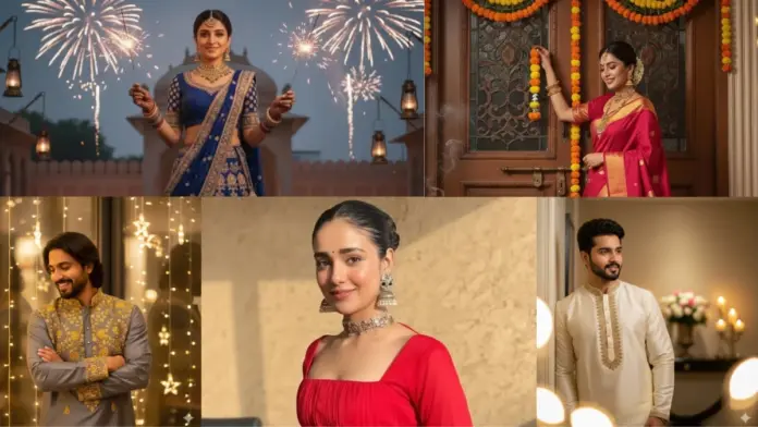 6 Best Diwali Gemini AI Photo Editing Copy-Paste Prompts to Create Stunning 90s Bollywood-Inspired Festive Portraits